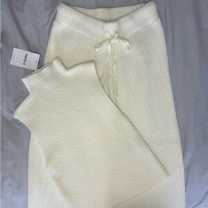Forever 21 Cream Knit Set